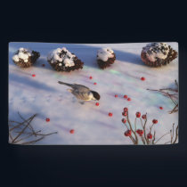 Chickadee Winter Banner