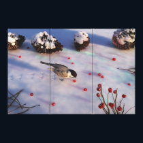 Chickadee Winter Canvas Print