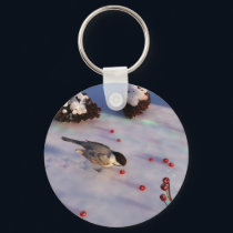 Chickadee Winter Keychain