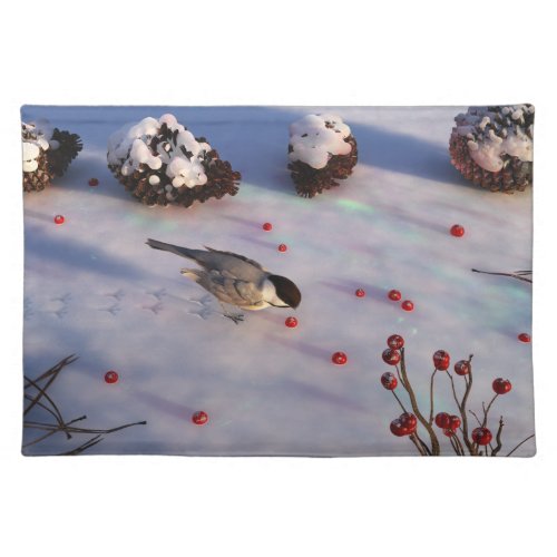 Chickadee Winter Placemat