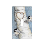 Chickadees And Birch Tree Switch Plate at Zazzle
