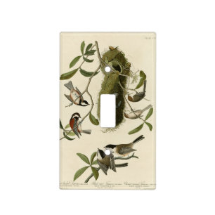 Chickadees and Bushtit, Audubon's Birds of America Light Switch Cover