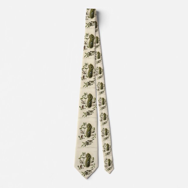 Chickadees and Bushtit, Audubon's Birds of America Neck Tie (Front)