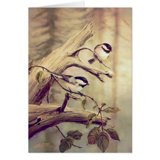 CHICKADEES by SHARON SHARPE Cards (Front)