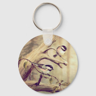 CHICKADEES by SHARON SHARPE Keychain