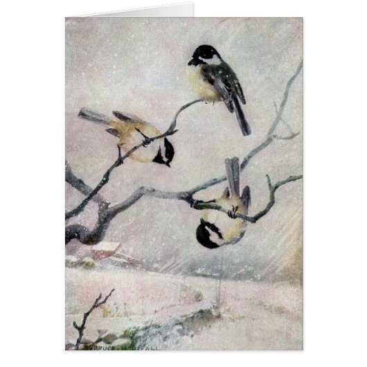 Chickadees in the Snow (Front)