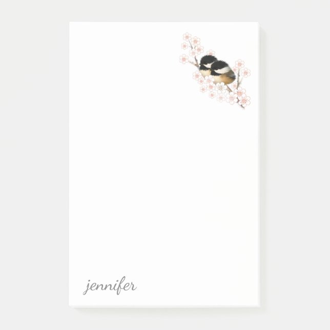 Chickadees Personalize Post-it® Notes (Front)