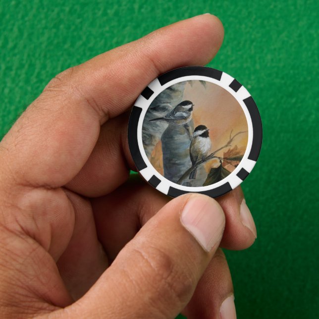 Chickadees Poker Chip (Hand)
