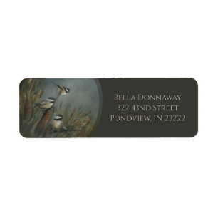 Chickadees Pond Label