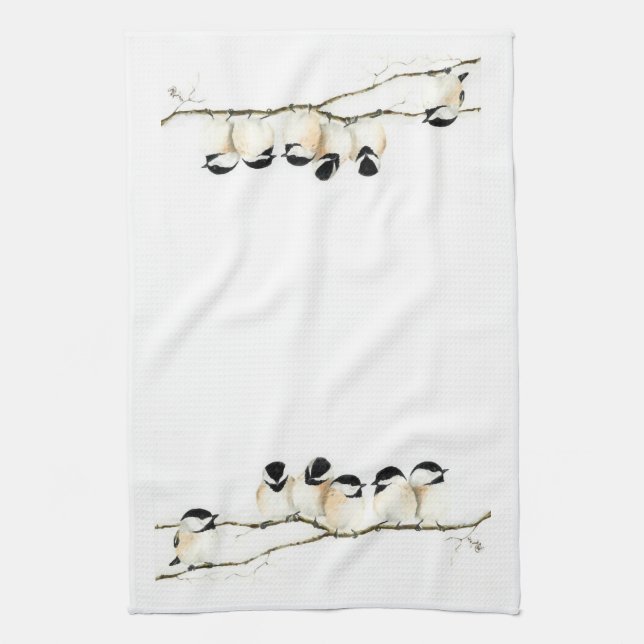 Chickadees Towel (Vertical)