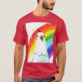 Chickaletta Chicken Rainbow Backround Kids Songs T-Shirt