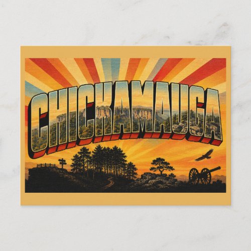 Chickamauga TN Mountain Forest Glades Art Postcard