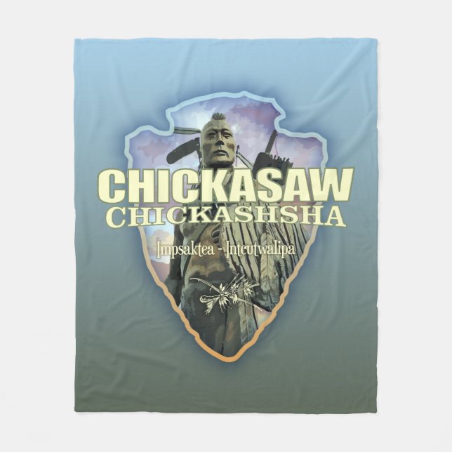 Chickasaw (arrowhead) fleece blanket (Front)