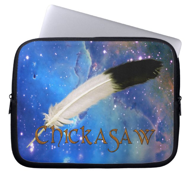 CHICKASAW Nation & Feather Space Laptop Sleeve (Front)