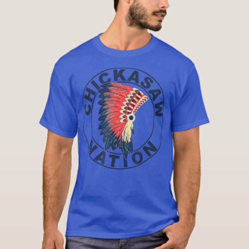 Chickasaw Nation Headdress Native American Chickas T_Shirt