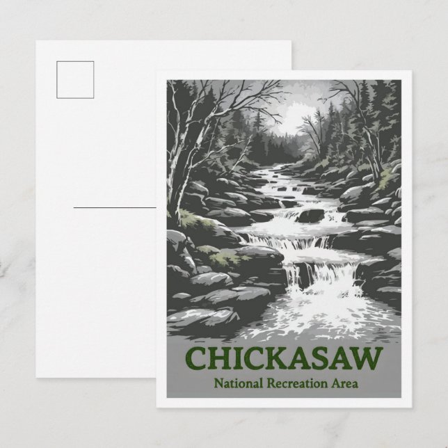 Chickasaw National Recreation Area Oklahoma Travel Postcard (Front/Back)