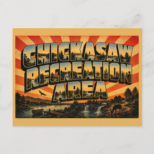 Chickasaw Recreation Area OK Spring Lake Woodlands Postcard