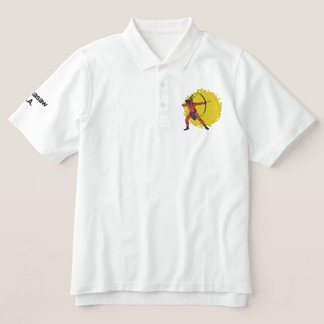 Chickasaw  S.A. Embroidered Polo Shirt (Design Front)