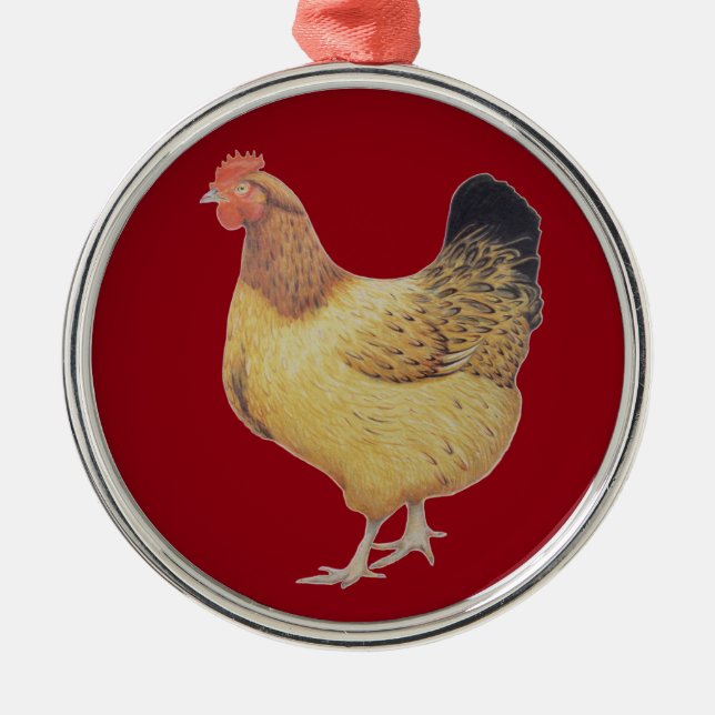 Chicken 2012 metal ornament (Front)