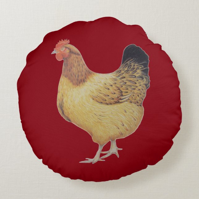 Chicken 2012 round pillow (Back)