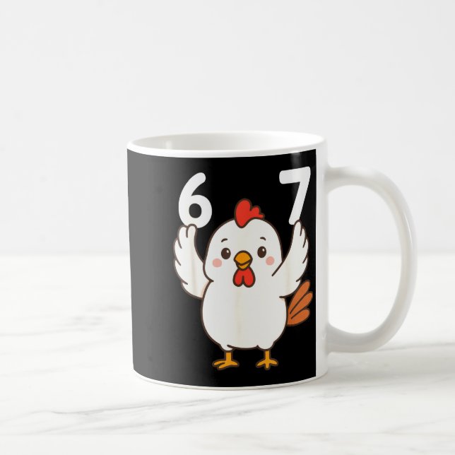 Chicken 67 Meme Six Seven Funny Gen Alpha  Coffee Mug (Right)
