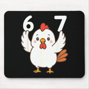 Chicken 67 Meme Six Seven Funny Gen Alpha Mouse Pad