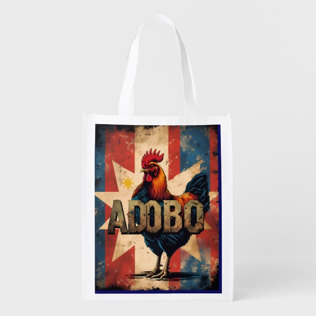 Chicken Adobo Philippines Pinoy Pride Grocery Bag (Front)