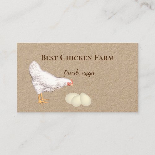 Chicken and Eggs for Farmers Market Vendors Business Card