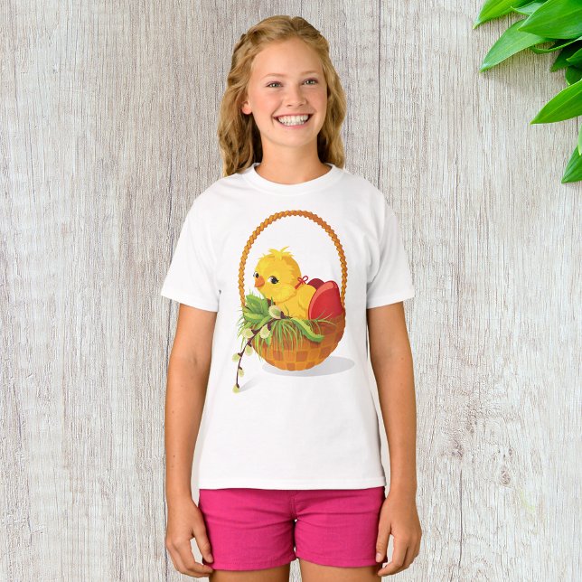 Chicken And Eggs In Basket Girls T-Shirt (Creator Uploaded)