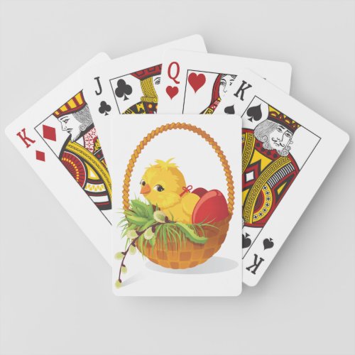 Chicken And Eggs In Basket Playing Cards