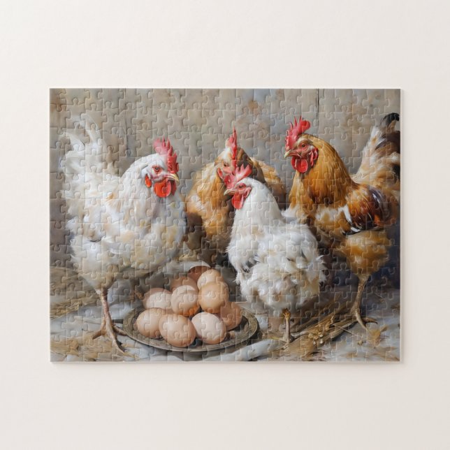 Chicken and Eggs Jigsaw Puzzle (Horizontal)