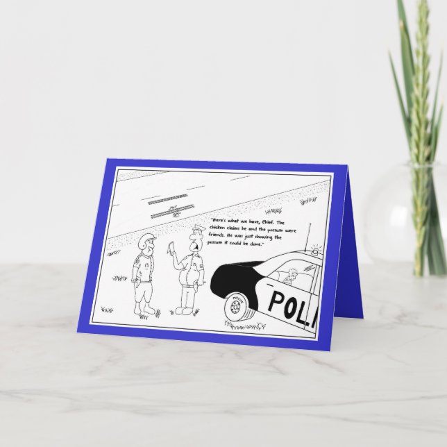 Chicken and Possum Birthday Card (Front)