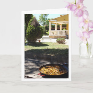 Chicken and Rabbit Spanish Paella Portrait Card