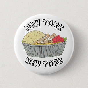 Chicken and Rice Platter Plate NYC Halal Cart Food Button