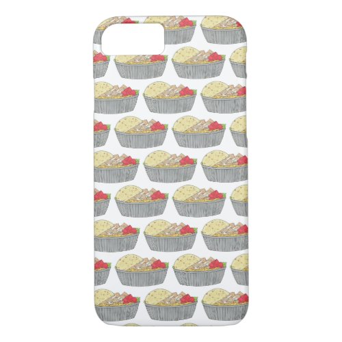 Chicken and Rice Platter Plate NYC Halal Cart Food iPhone 87 Case