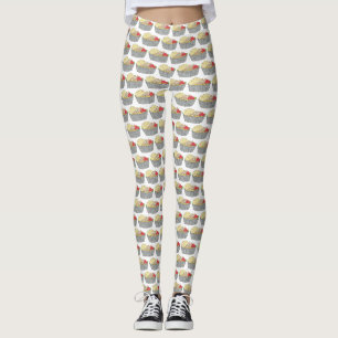 Chicken and Rice Platter Plate NYC Halal Cart Food Leggings