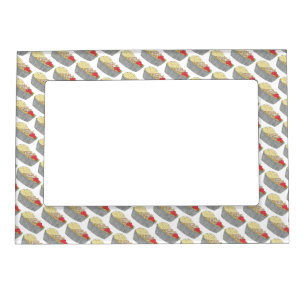 Chicken and Rice Platter Plate NYC Halal Cart Food Magnetic Frame