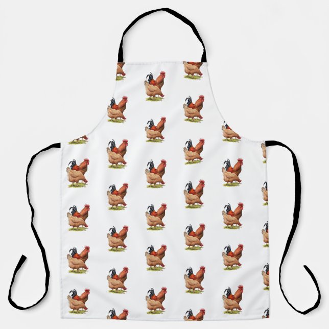 Chicken And Rooster Art, Poultry, Farm Animals Apron (Front)