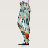 Chicken and Rooster Design Leggings (Left)