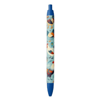 Chicken and Rooster Design Pen