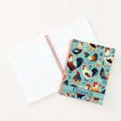 Chicken and Rooster Design Personalise Notebook (Inside)
