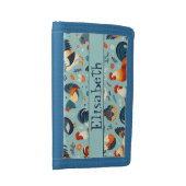 Chicken and Rooster Design Personalise Trifold Wallet (Side)