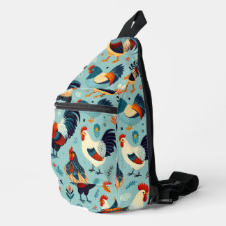Chicken and Rooster Design Sling Bag