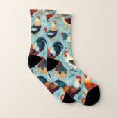 Chicken and Rooster Design Socks (Pair)