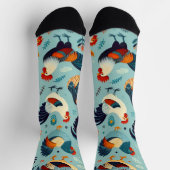 Chicken and Rooster Design Socks (Top)