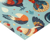 Chicken and Rooster Design Tissue Paper (Corner)