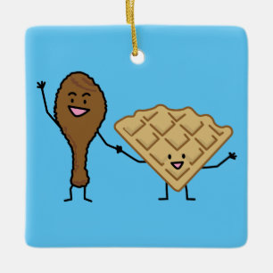 Chicken and Waffles American & Southern Cooking Ceramic Ornament