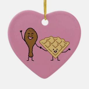 Chicken and Waffles American & Southern Cooking Ceramic Ornament