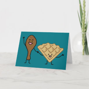 Chicken and Waffles American & Southern Cooking Letterpress Thank You Card