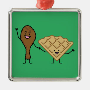 Chicken and Waffles American & Southern Cooking Metal Ornament